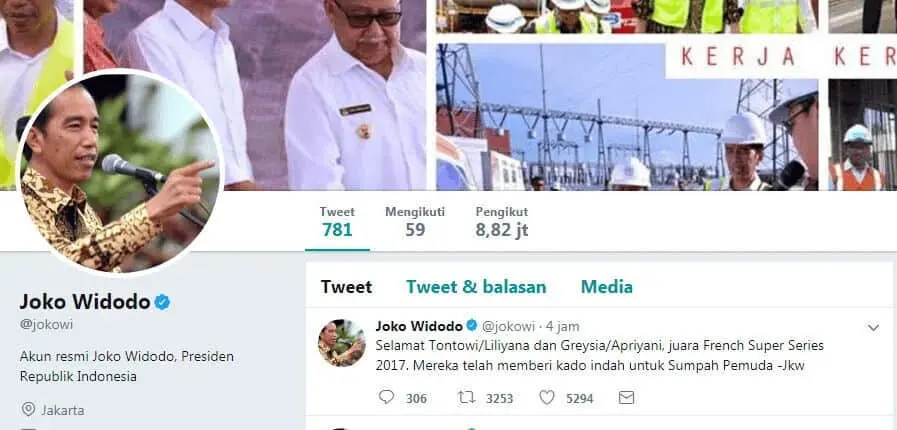 Joko Widodo; Selamat Atas Raihan Dua Gelar Juara Dalam Turnamen Prancis Terbuka 2017 Joko Widodo; Selamat Atas Raihan Dua Gelar Juara Dalam Turnamen Prancis Terbuka 2017