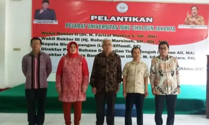 Rektor Universitas Ibnu Chaldun Lantik Pejabat di Lingkup Kampus