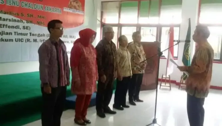 Rektor Universitas Ibnu Chaldun Lantik Pejabat di Lingkup Kampus
