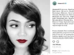 Rina Nose Pertontonkan Lepas Jilbab dan Gincu Merah di Instagram