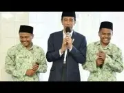 Ingin Dapat Sepeda, Santri Kembar Minta Ditanya Presiden