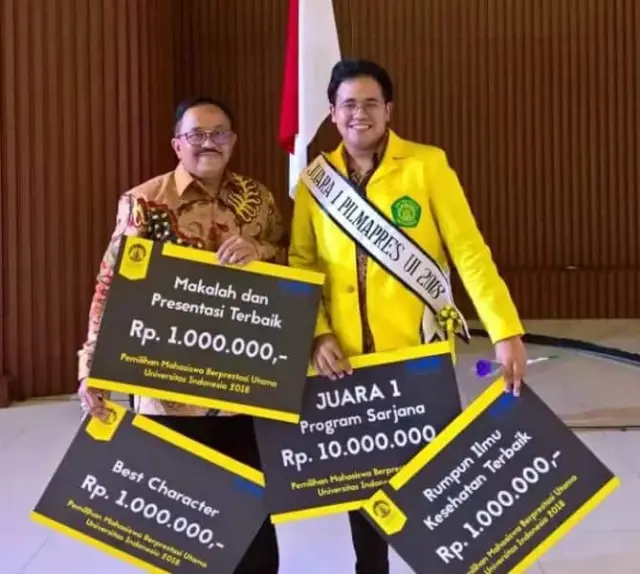 Angga Wiratama Lokeswara Juara 1 Mapres Utama  UI 2018