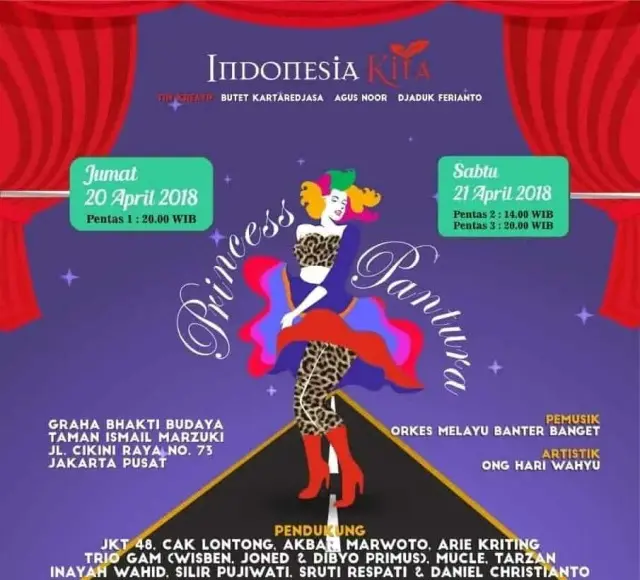 Pementasan Princess Pantura di Taman Ismail Marzuki