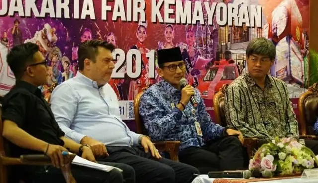 Sandiaga Uno Berharap Transaksi Event Jakarta Fair 2018 Dapat Mencapai Rp7 triliun Sandiaga Uno Berharap Transaksi Event Jakarta Fair 2018 Dapat Mencapai Rp7 triliun