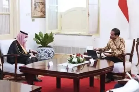 Bertemu Menlu Arab Saudi, Jokowi Bahas Pelaksanaan Ibadah Haji Pasca Pandemi Bertemu Menlu Arab Saudi, Jokowi Bahas Pelaksanaan Ibadah Haji Pasca Pandemi