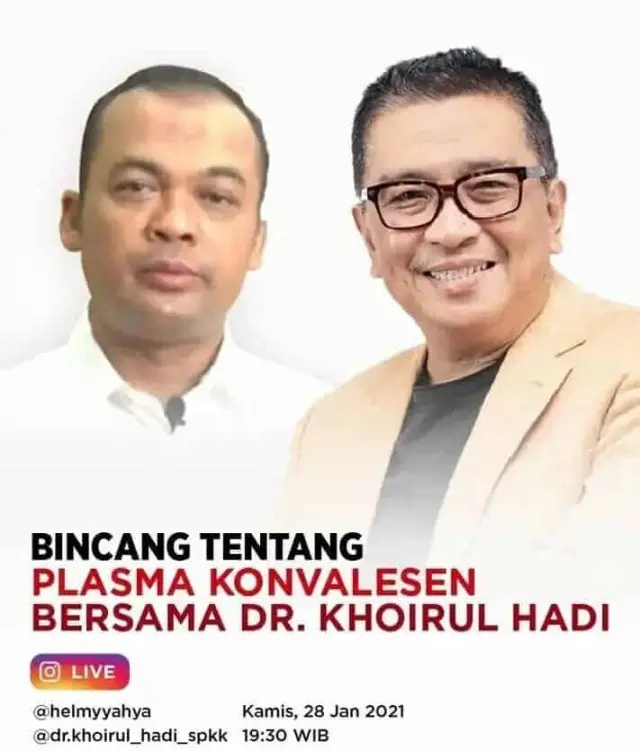 Jadi Penyintas Covid-19, Helmy Yahya Kupas Plasma Konvalesen Jadi Penyintas Covid-19, Helmy Yahya Kupas Plasma Konvalesen